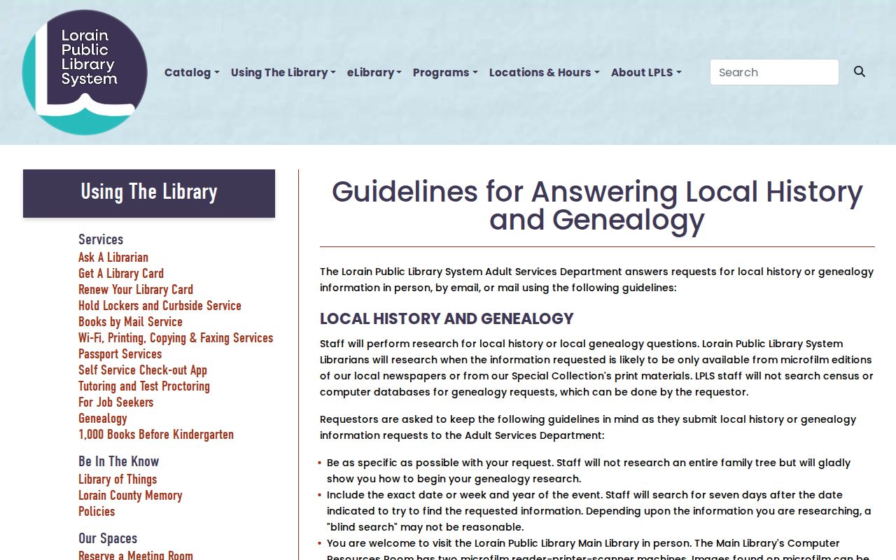 Lorain City Directory - Library local history research guide