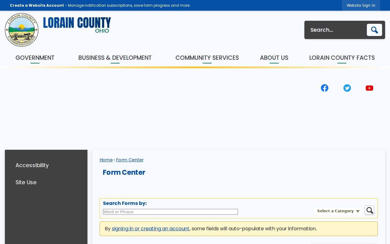 Lorain neighbors County 911 public-record request form
