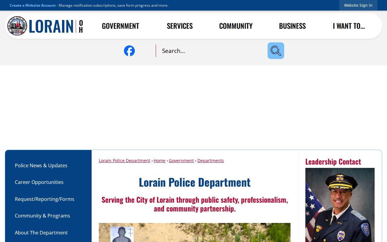 Lorain neighbors Lorain Police Department records guidance page