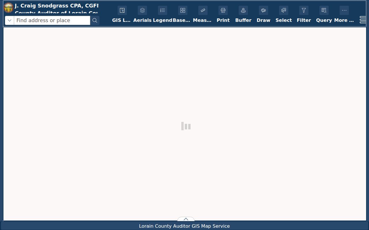 Lorain street directory view of the interactive County GIS experience