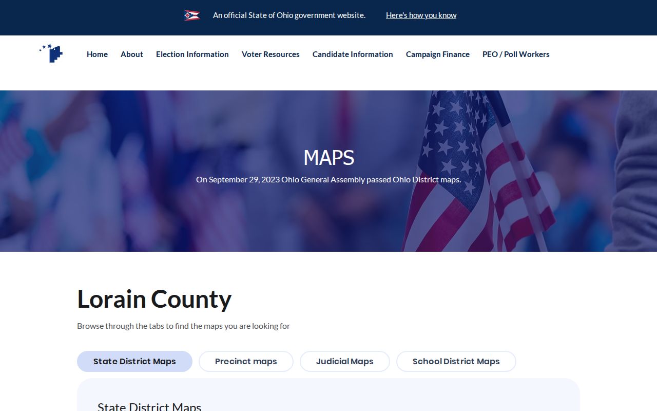 Lorain ZIP code Lorain County precinct maps page